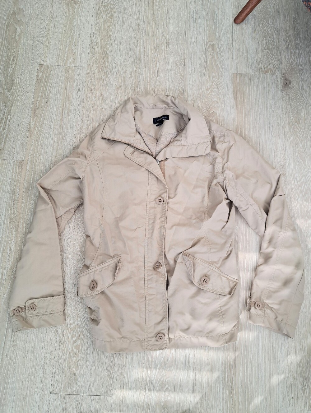 Lands' End Beige Tan Women's Jacket Sz S (6-8)